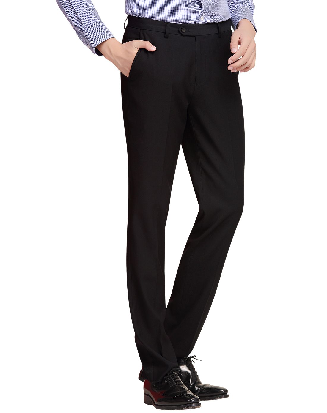 专柜同款商务系列简约休闲纯色厚款西裤