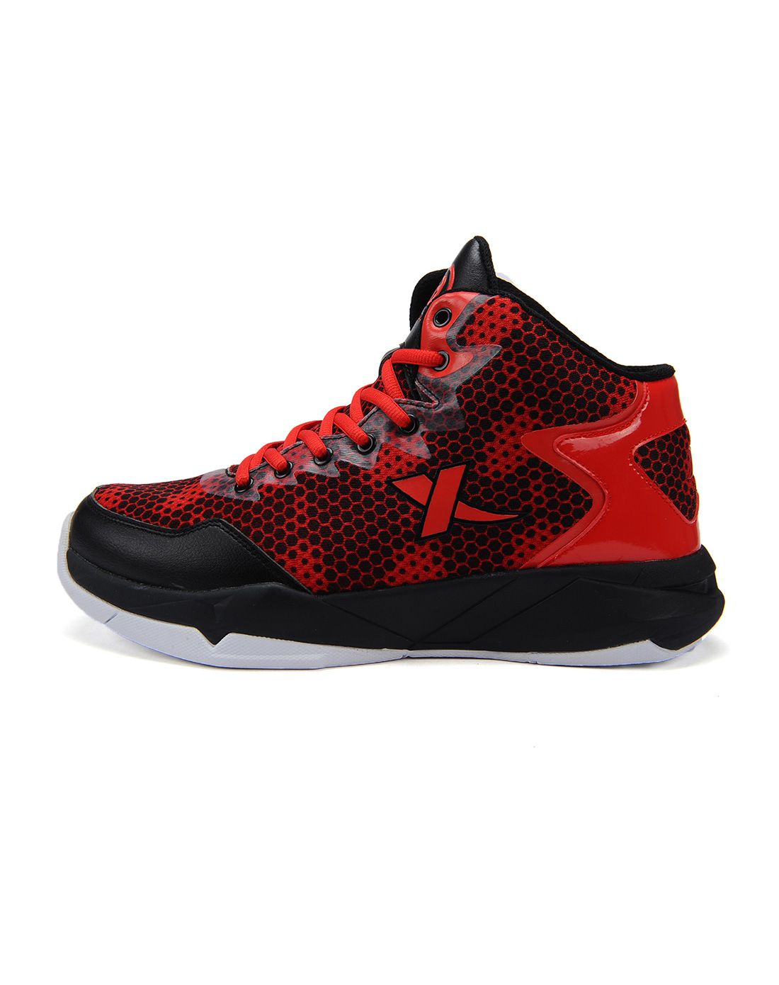 特步xtep男士运动鞋服专场舒适耐磨 男款红黑色篮球鞋 轻便休闲