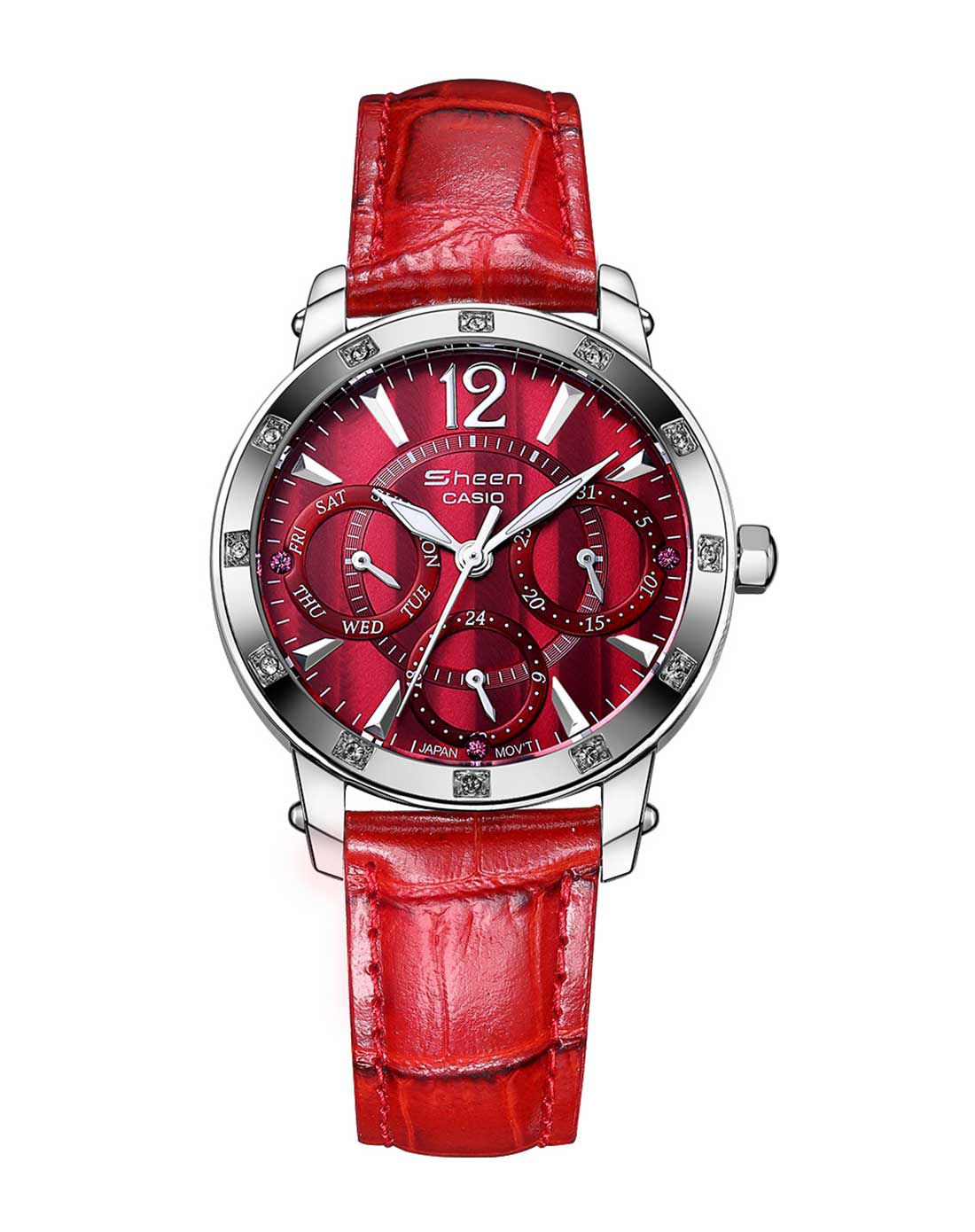 卡西欧casio手表专场 casio sheen系列皮带石英女表 运费 (订单满288