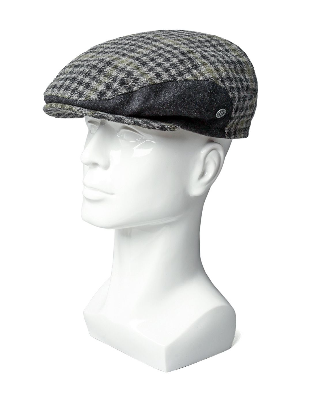 进口灰绿色男士欧洲经典羊毛帽