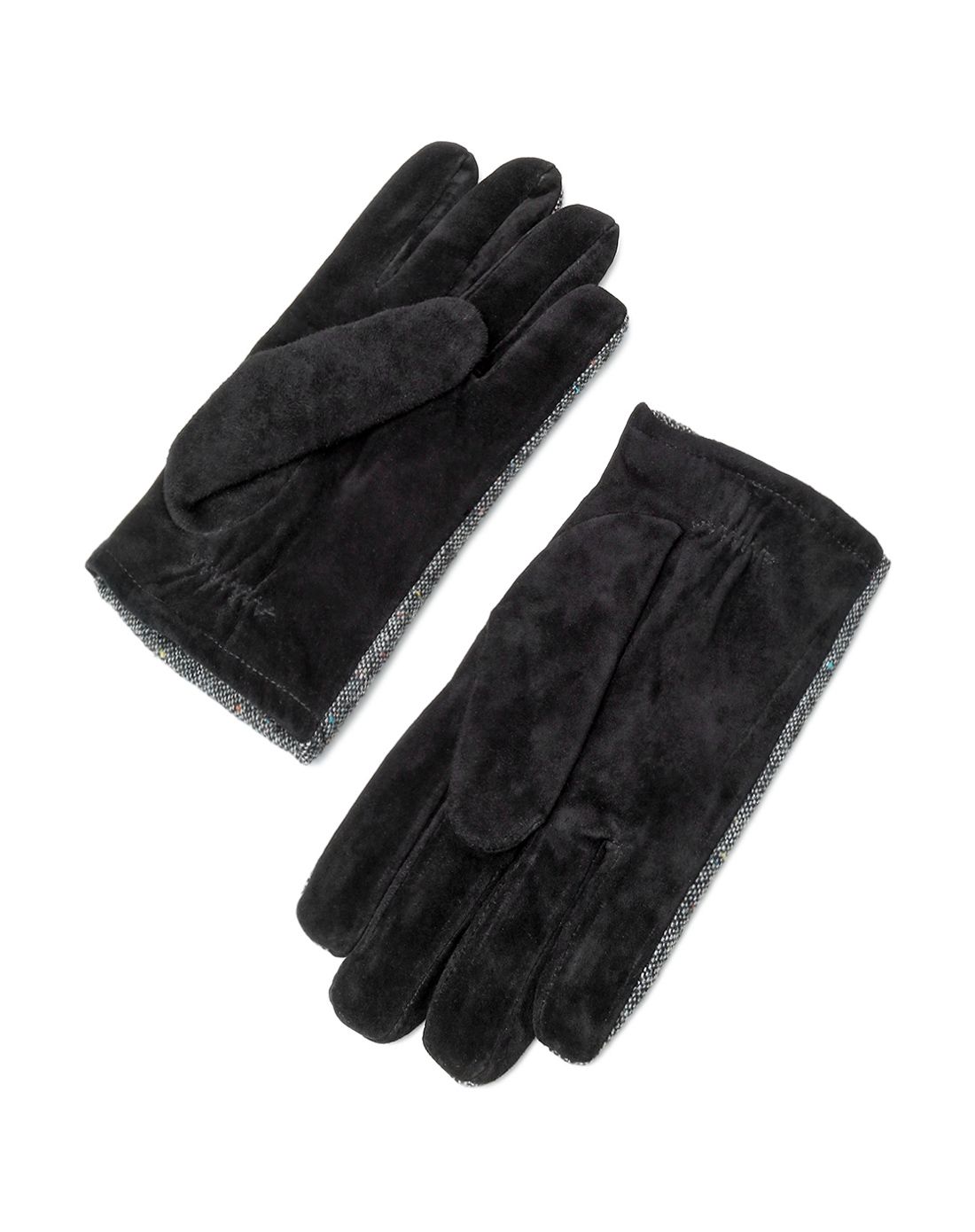 黑色欧洲经典猪反绒皮手套