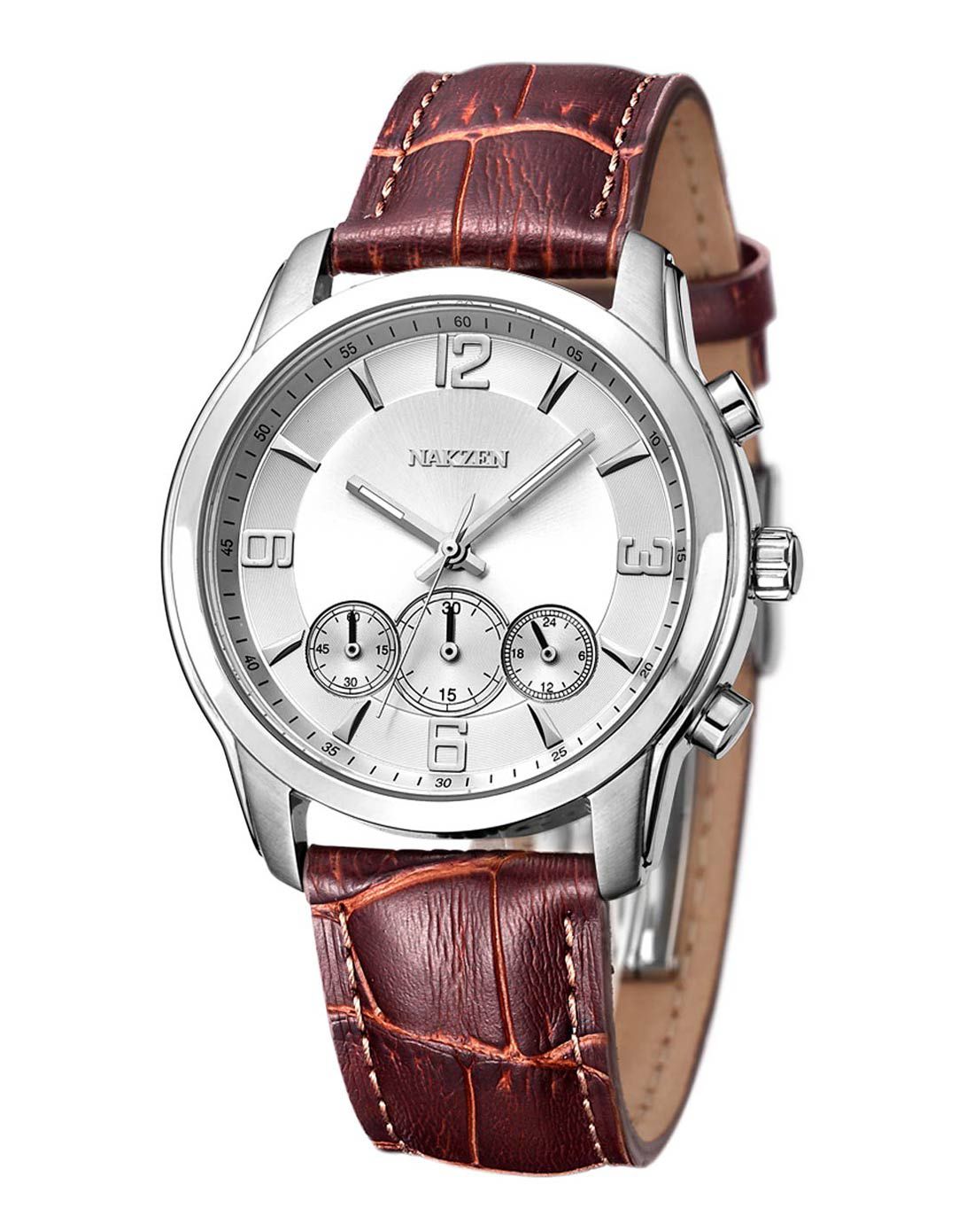 名古城nakzen手表专场 名古城 进口机芯多功能计时运动石英男表黑面钢