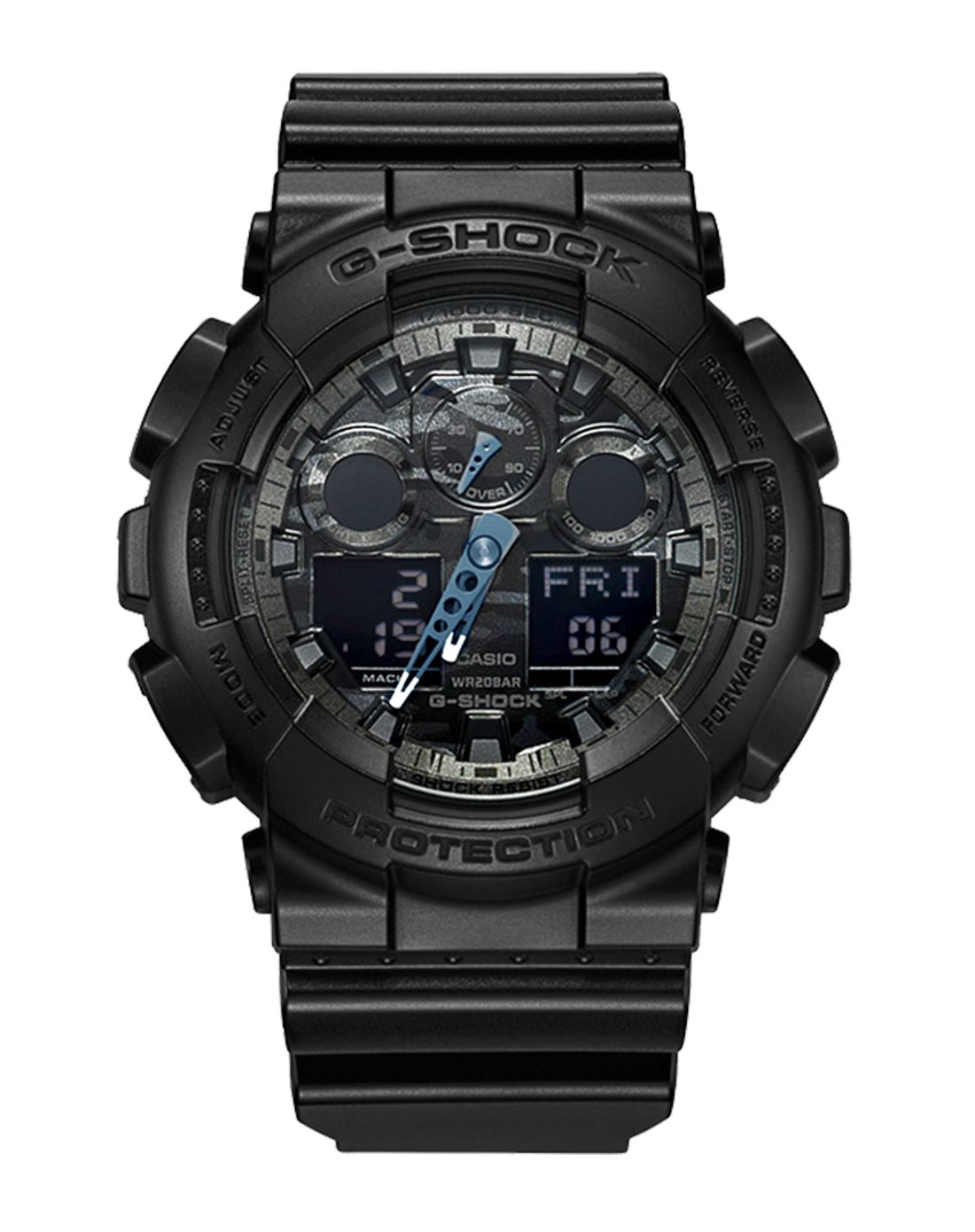 卡西欧g-shock迷彩双显运动防水石英男表