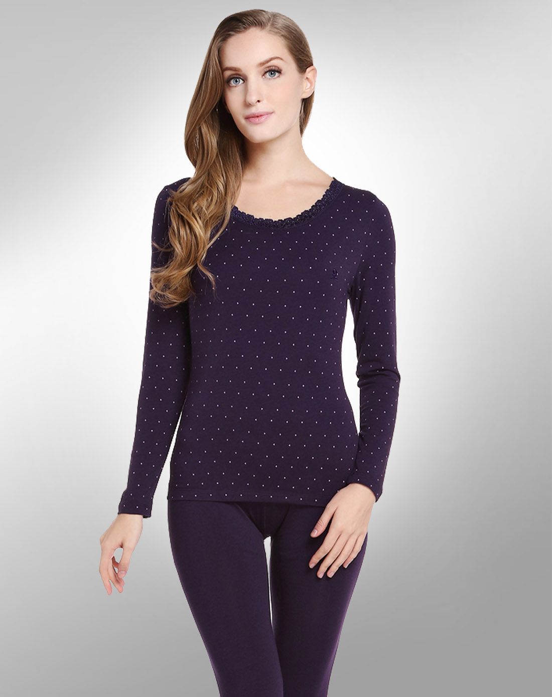 女装甜美印花莫代尔内衣套装黑色