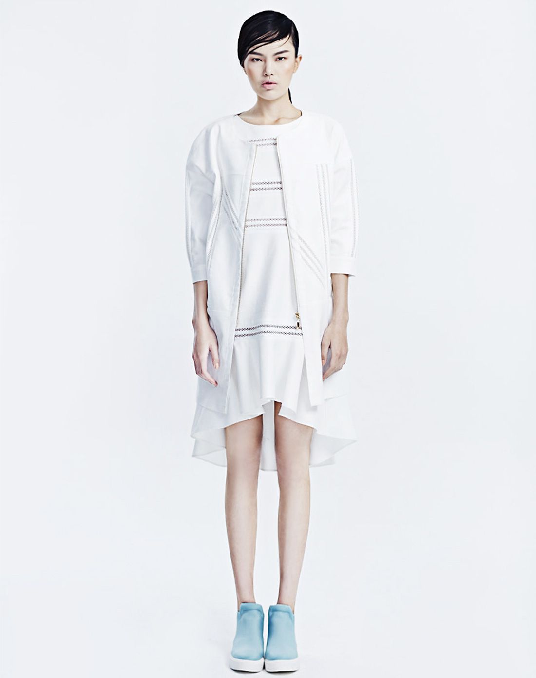 安博 圆领中袖休闲阔袖中式外套