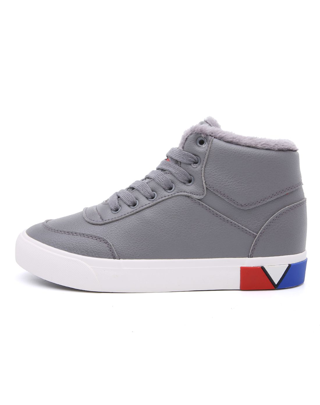 环球休闲酷感个性 女款灰色加绒保暖休闲鞋h16395h_唯品会