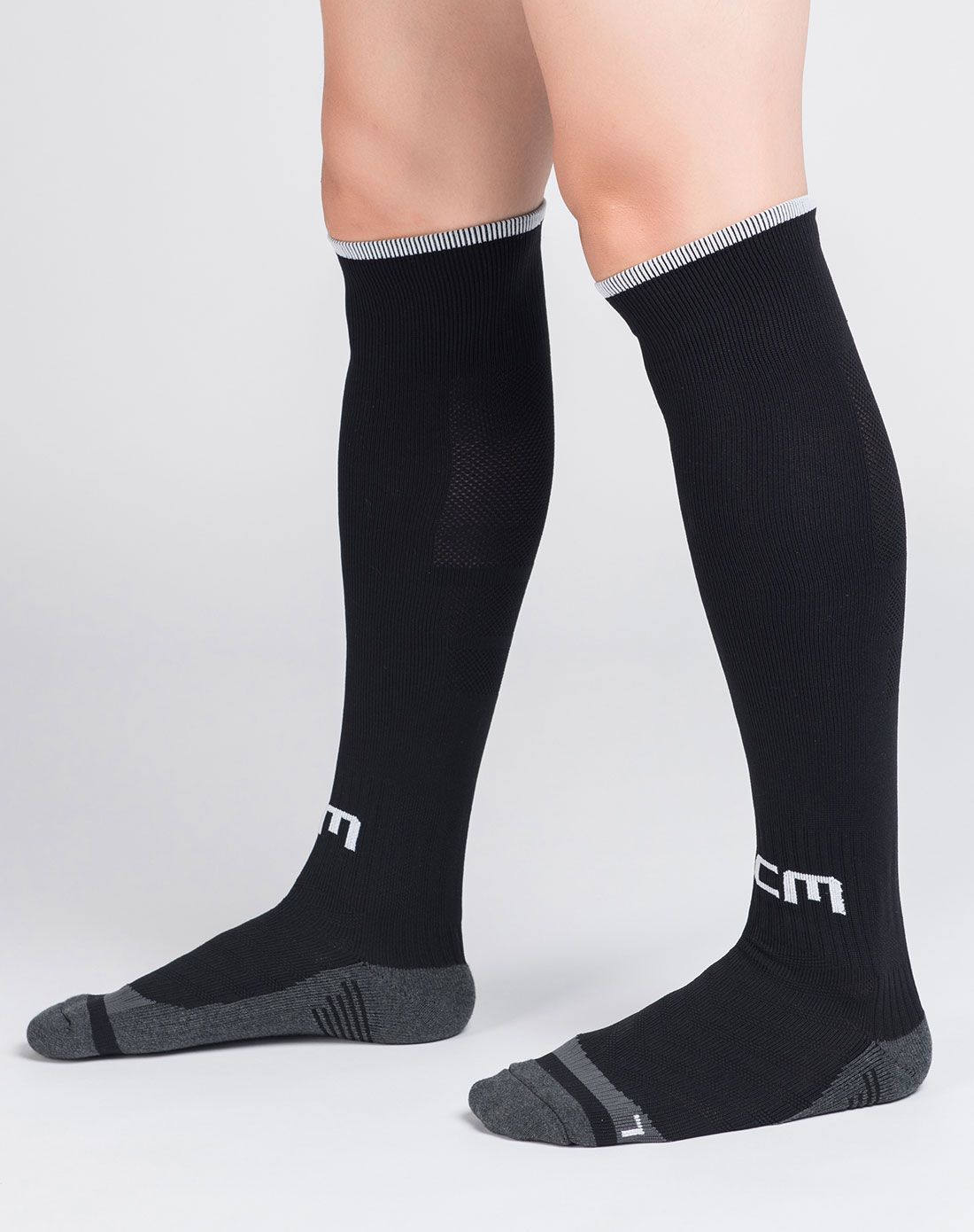 运动舒适 男士闪耀黑色ac米兰足球袜