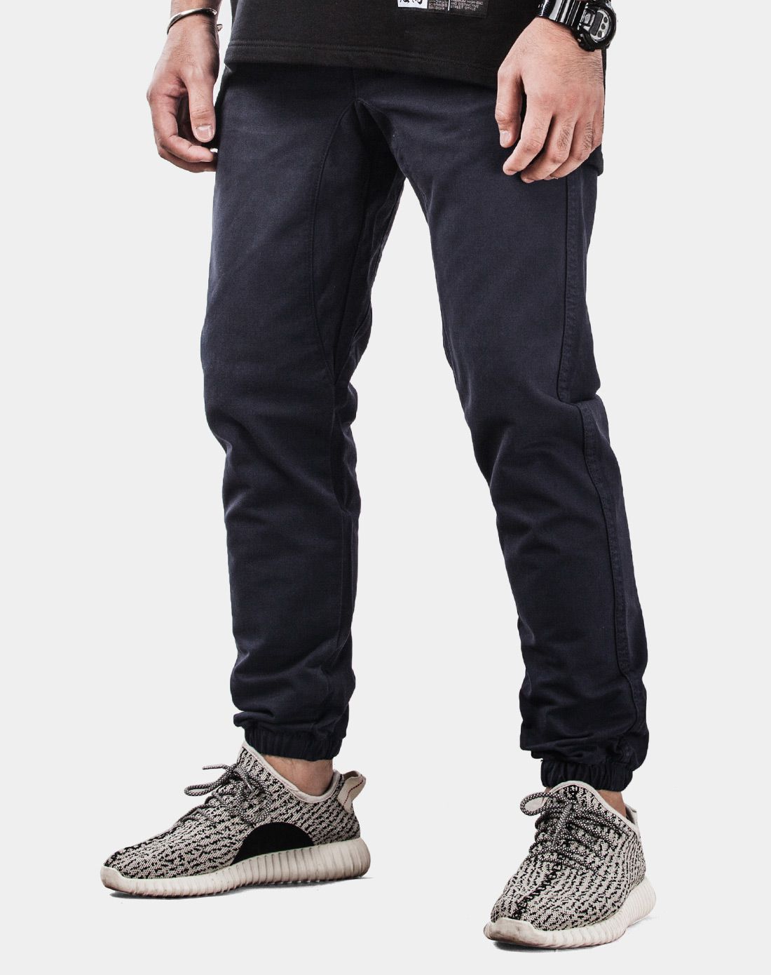 男款宝蓝色大码休闲裤 jogger pants收脚