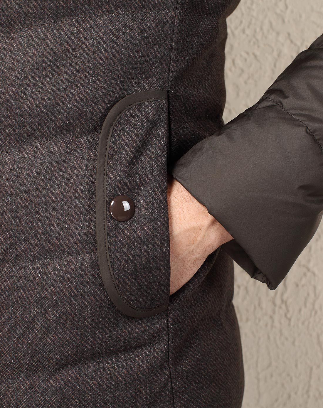 太子龙tedelon驼色立领拼接时尚休闲羽绒服t13dg009705_唯品会