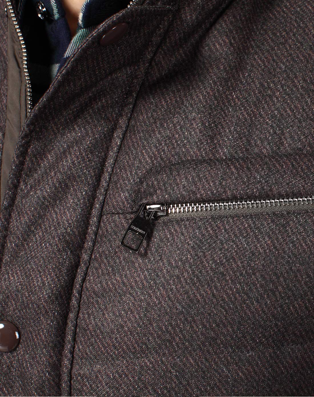 太子龙tedelon驼色立领拼接时尚休闲羽绒服t13dg009705_唯品会