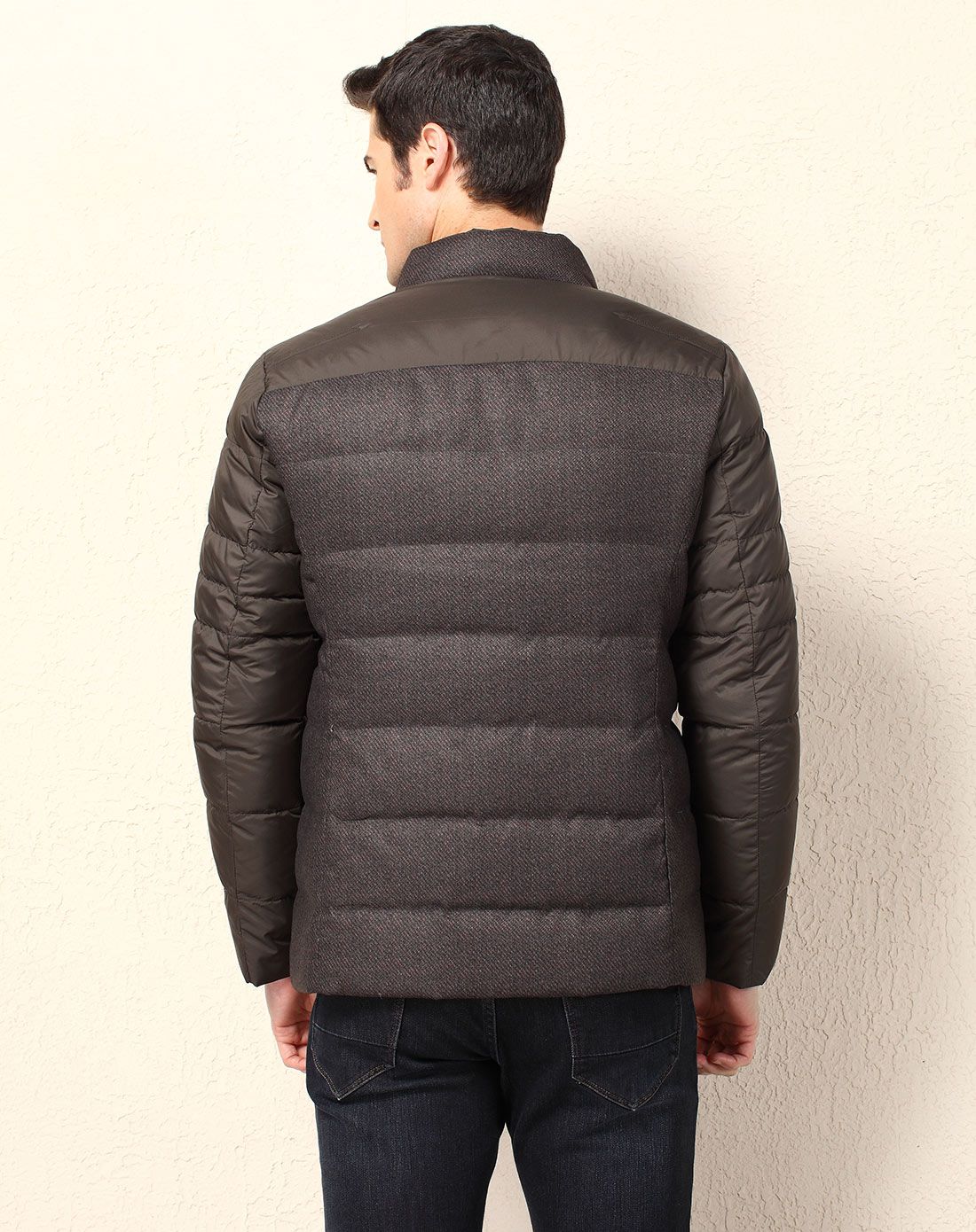 太子龙tedelon驼色立领拼接时尚休闲羽绒服t13dg009705_唯品会