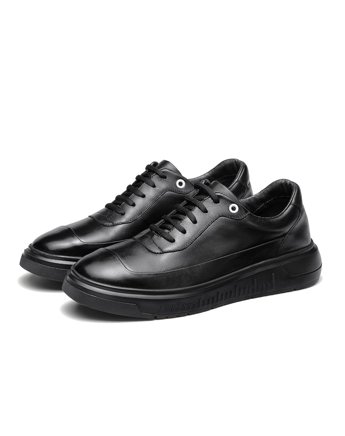 16年新品 纯黑头层牛皮 休闲时尚板鞋