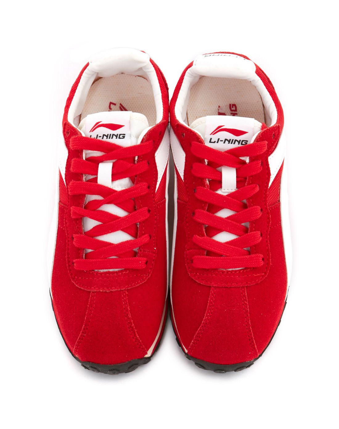 李宁女款朱砂红配白色运动鞋 运动生活系列alcj084-4_唯品会