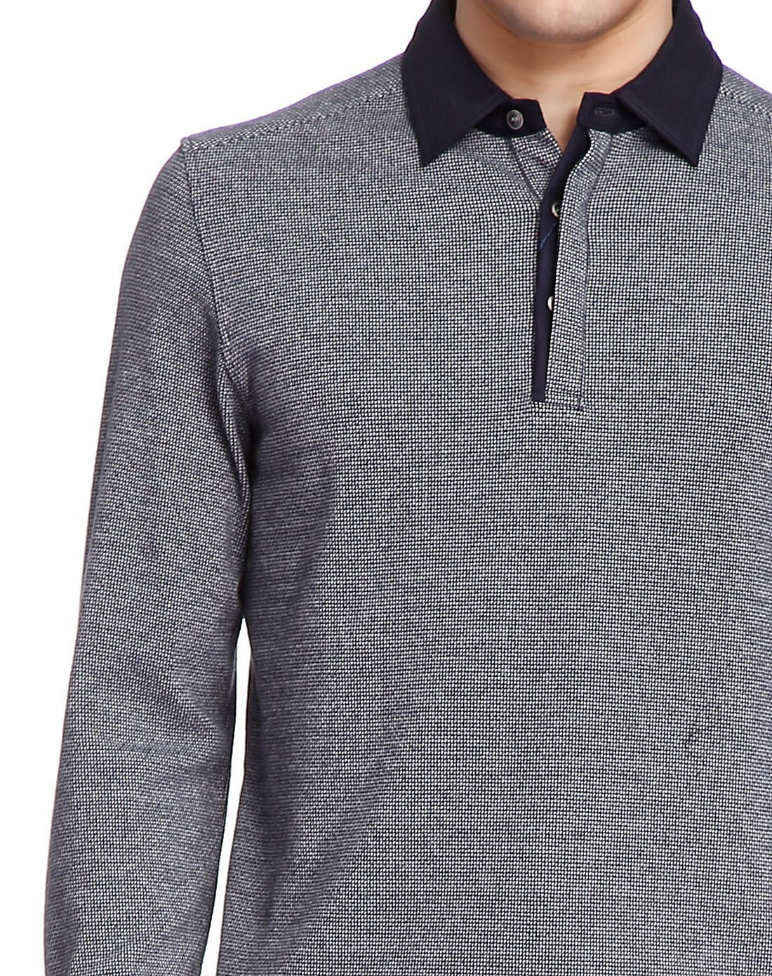 紫蓝/灰色优质长绒棉针织t恤