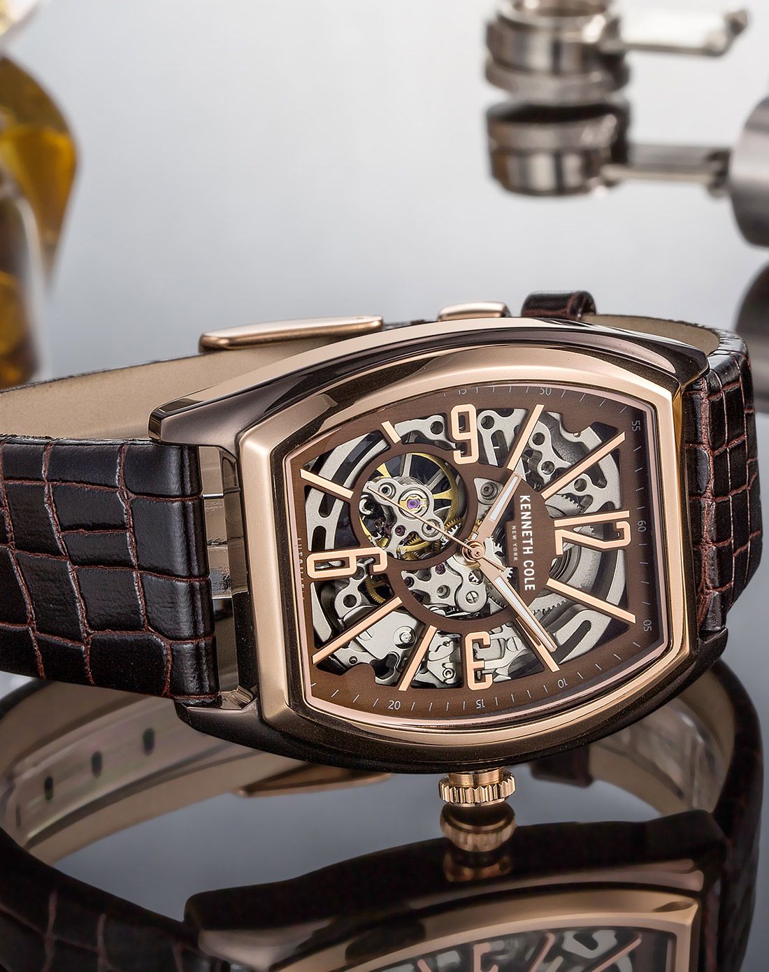 【专柜同款】大表盘皮带全自动机械男表