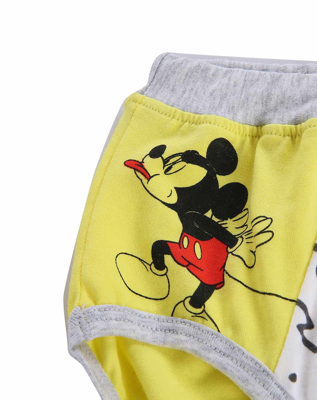 【两件起售】男童浅麻灰 米奇头三角内裤