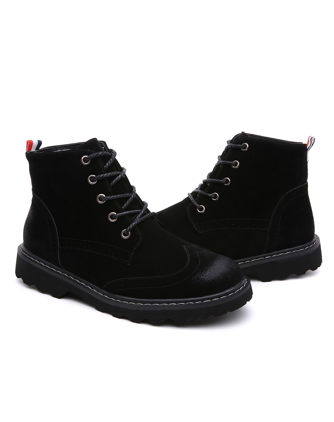 时尚个性 男款黑色加绒马丁靴