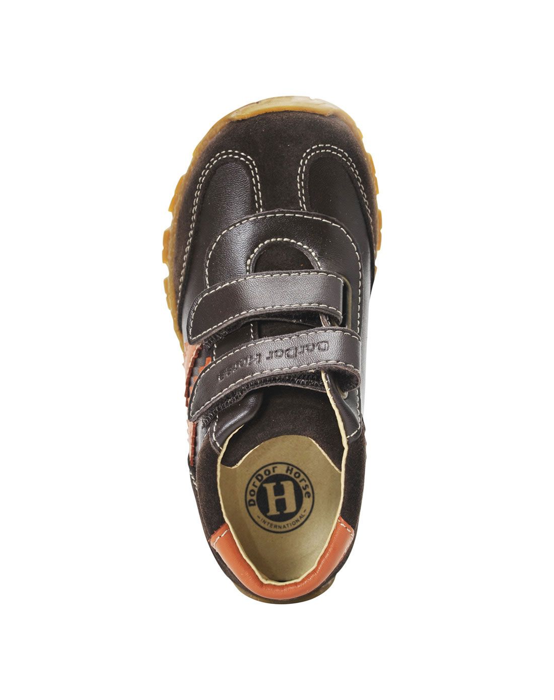 dordorhorse小童服饰专场男童咖啡色冬季高帮真皮休闲鞋bi4071cf_唯品