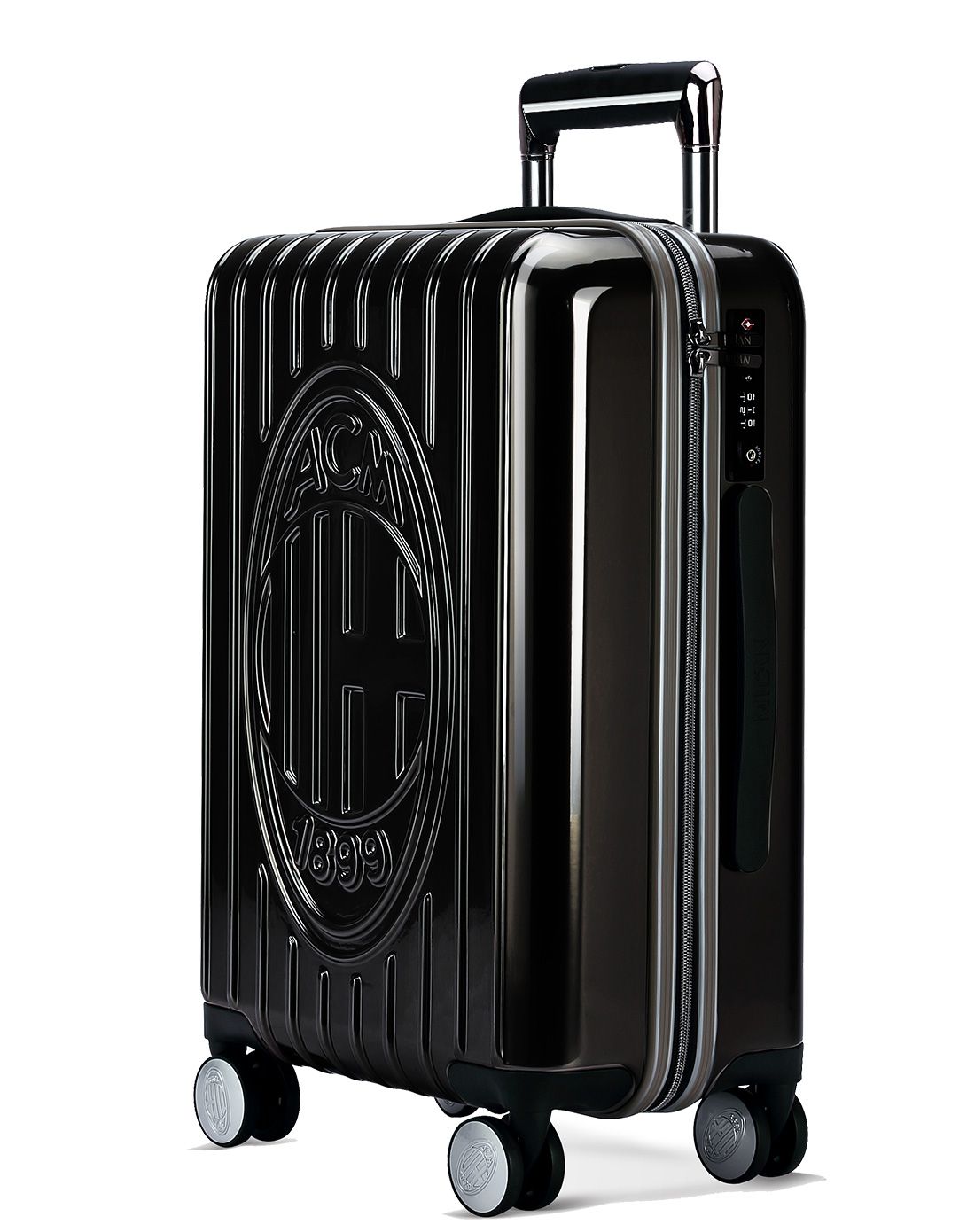 意大利ac米兰拉杆箱专场 意大利ac米兰pc时尚logo拉链款20寸黑色