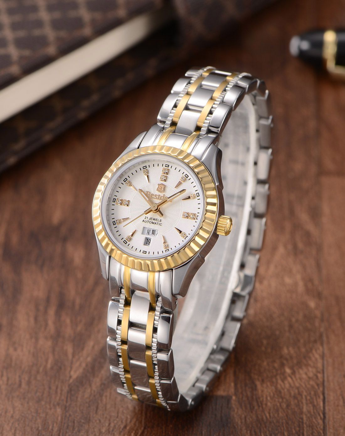 bestdon手表专场 bestdon邦顿商务时尚全自动机械精钢带情侣女表