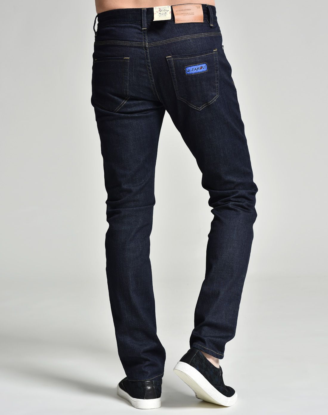 利郎l2 经典款蓝黑色牛仔裤