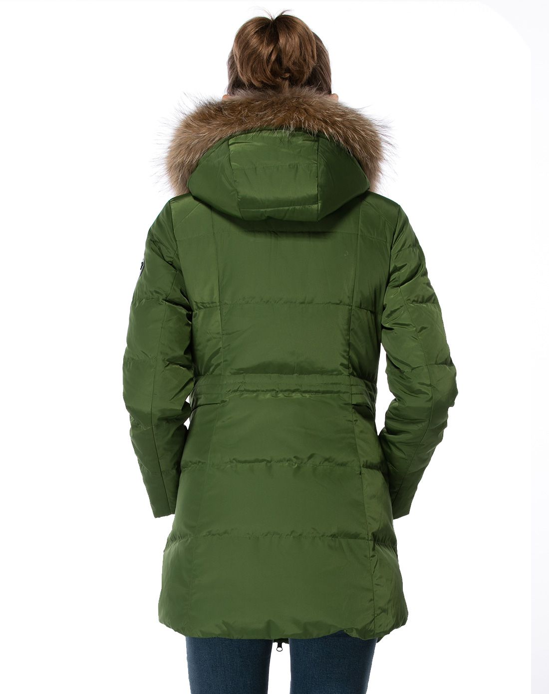 女式苔绿时尚羽绒服