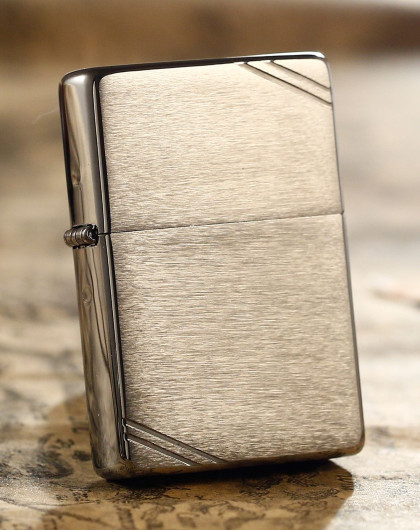 zippo 磨砂拉丝对角切割-拉丝1937复刻机