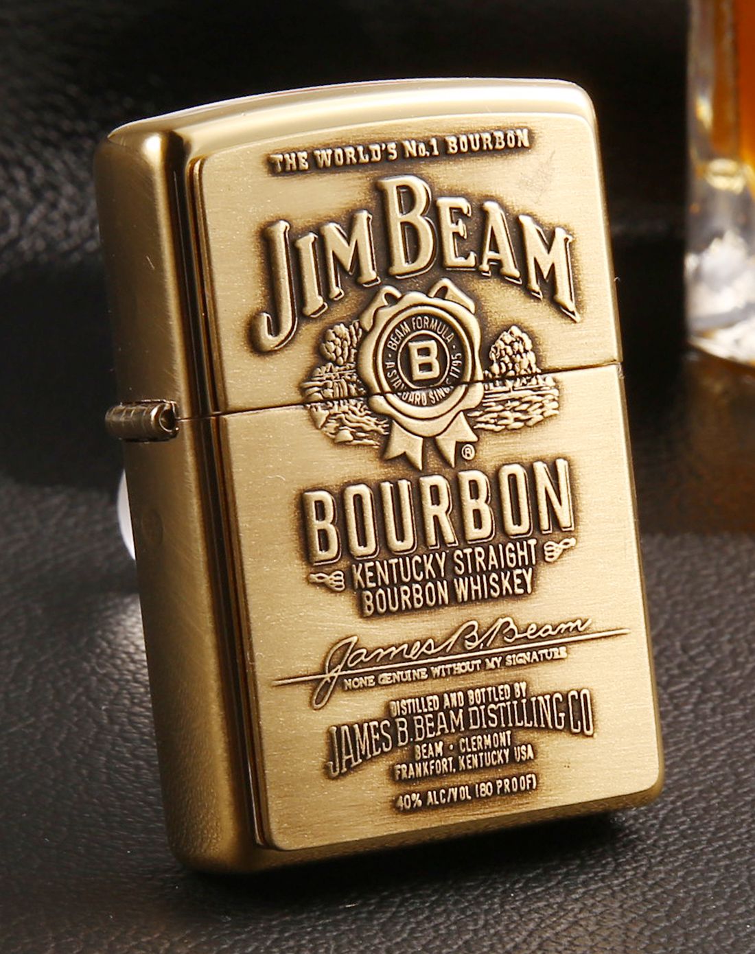 zippo打火机专场 zippo jim beam标志-金色贴章常规机