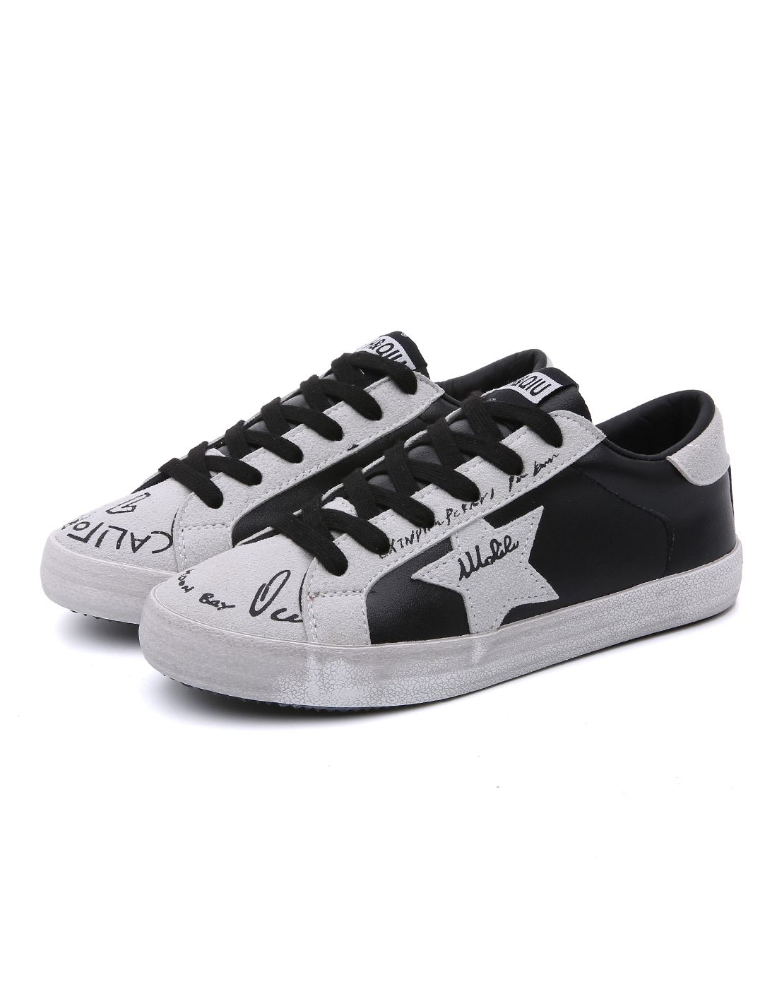 环球时尚休闲休闲舒适 女款黑色平底休闲鞋h17001b_唯品会