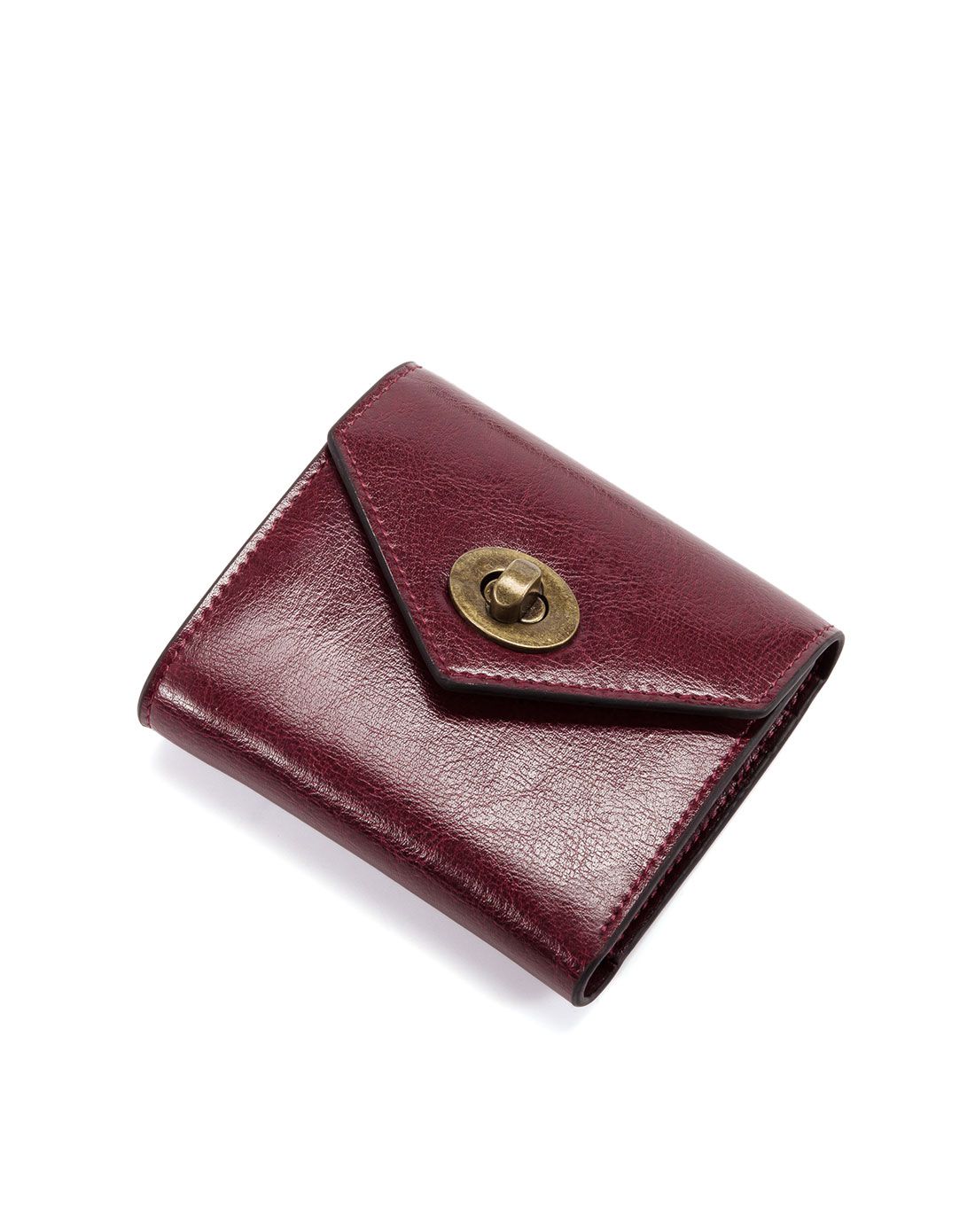 牛皮简约锁扣短款钱包午夜黑 运费 (订单满288免运费) 颜色 售完 尺码