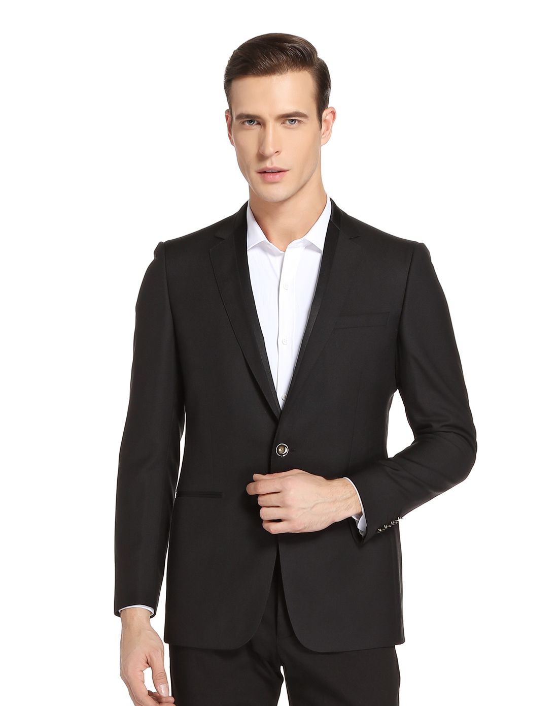 时尚修身单扣正装西服