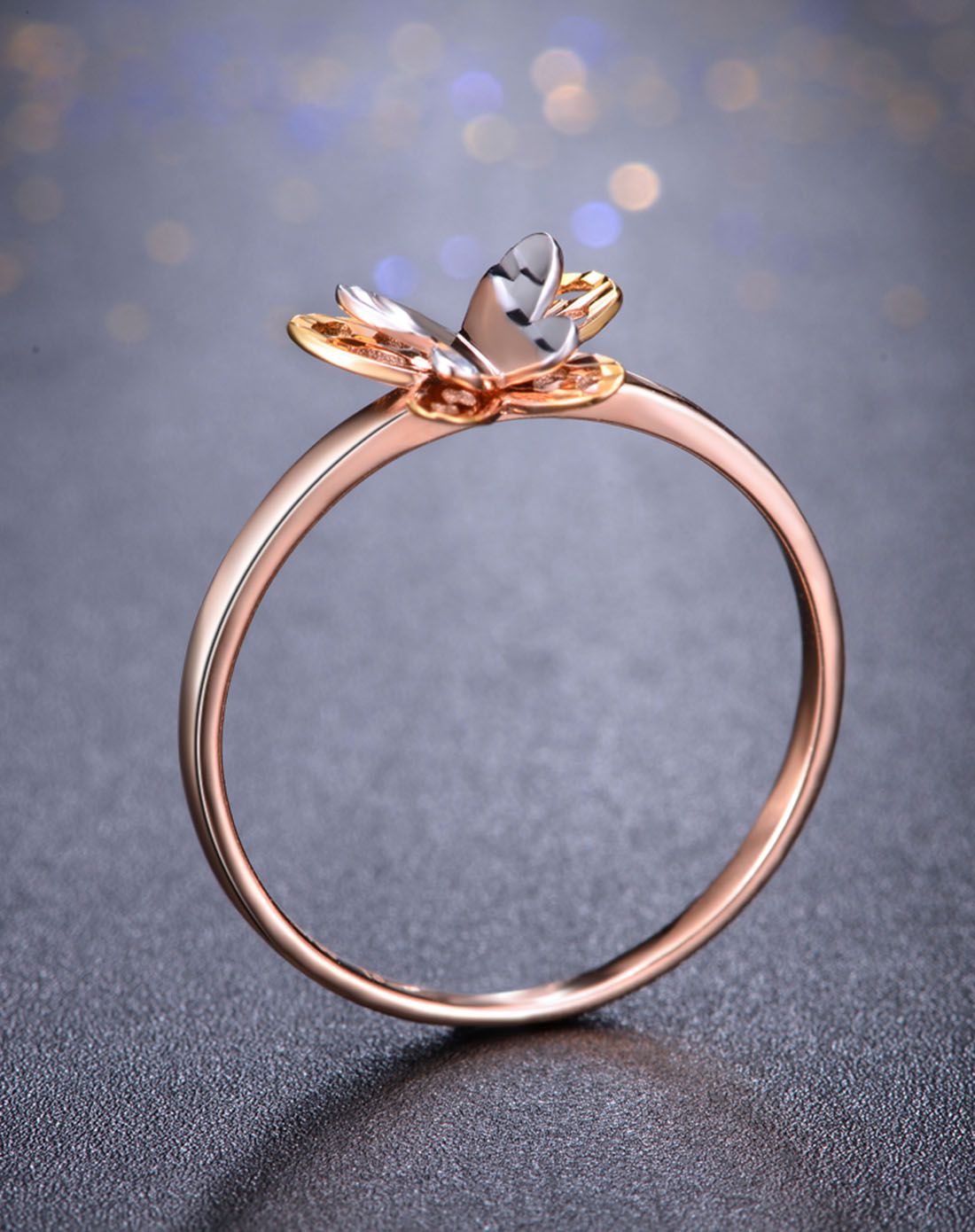 佐卡伊 三色18k金女戒