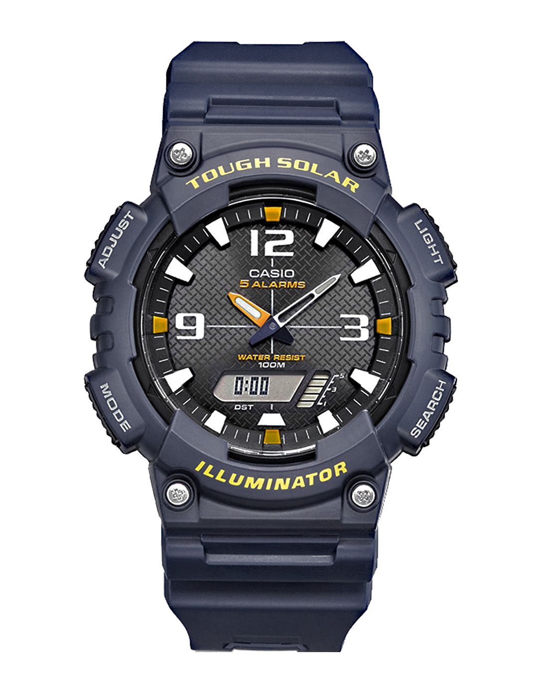 卡西欧casio运动casio 指针系列太阳能运动防水石英男表aqs810w2a-k