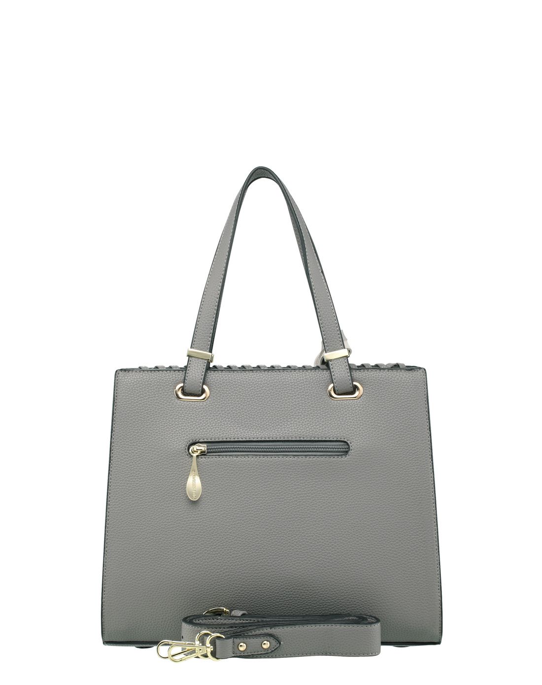 2016新款灰色彩虹流苏知性手提包