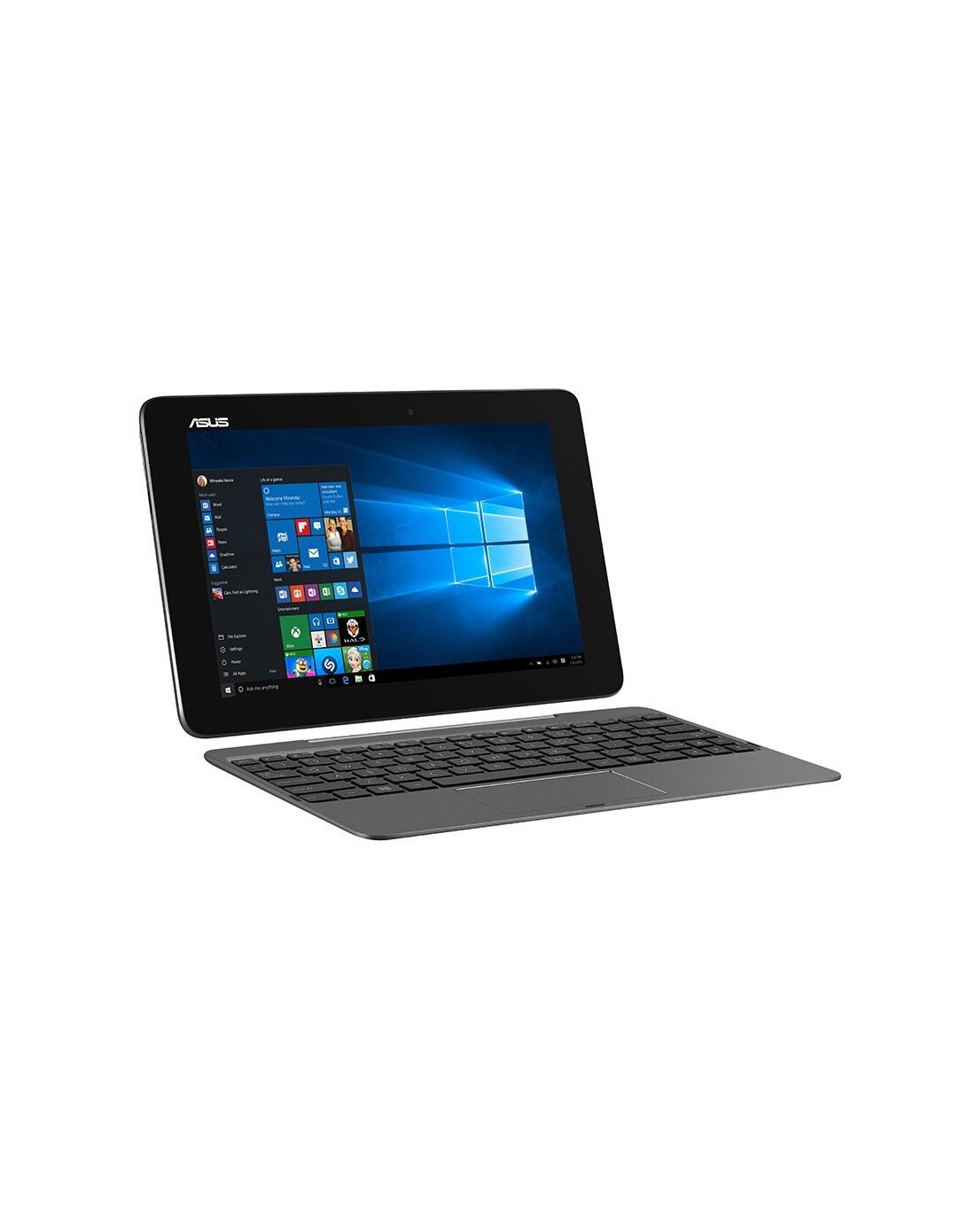 华硕asus电脑专场 t100h灰色四核二合一平板 10件套