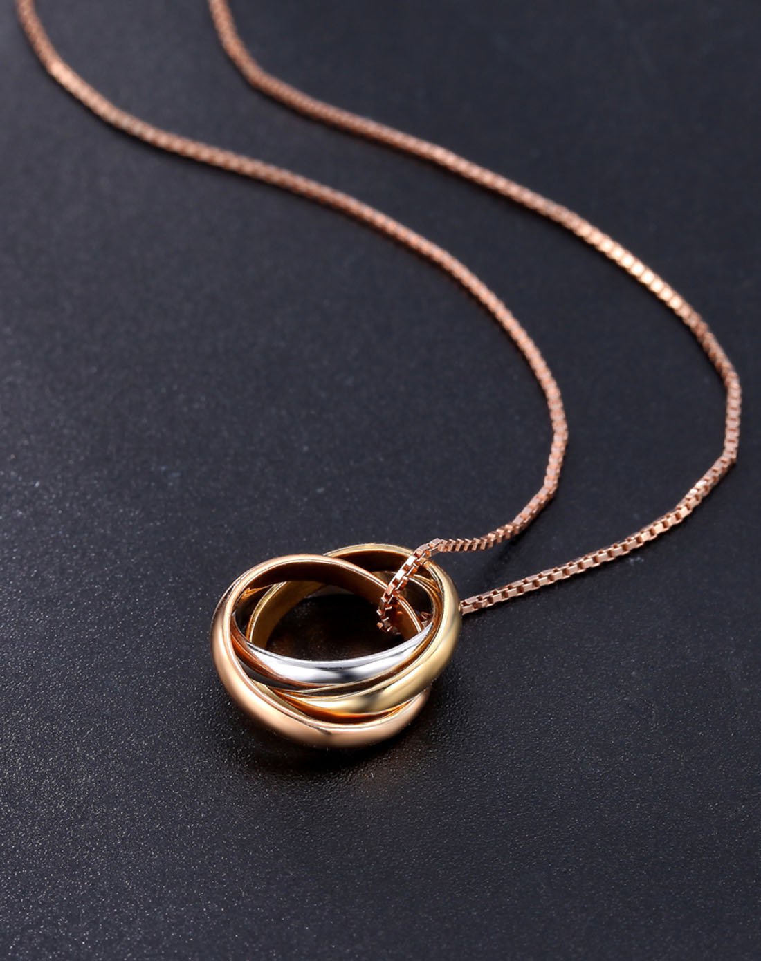 佐卡伊 三色18k金吊坠