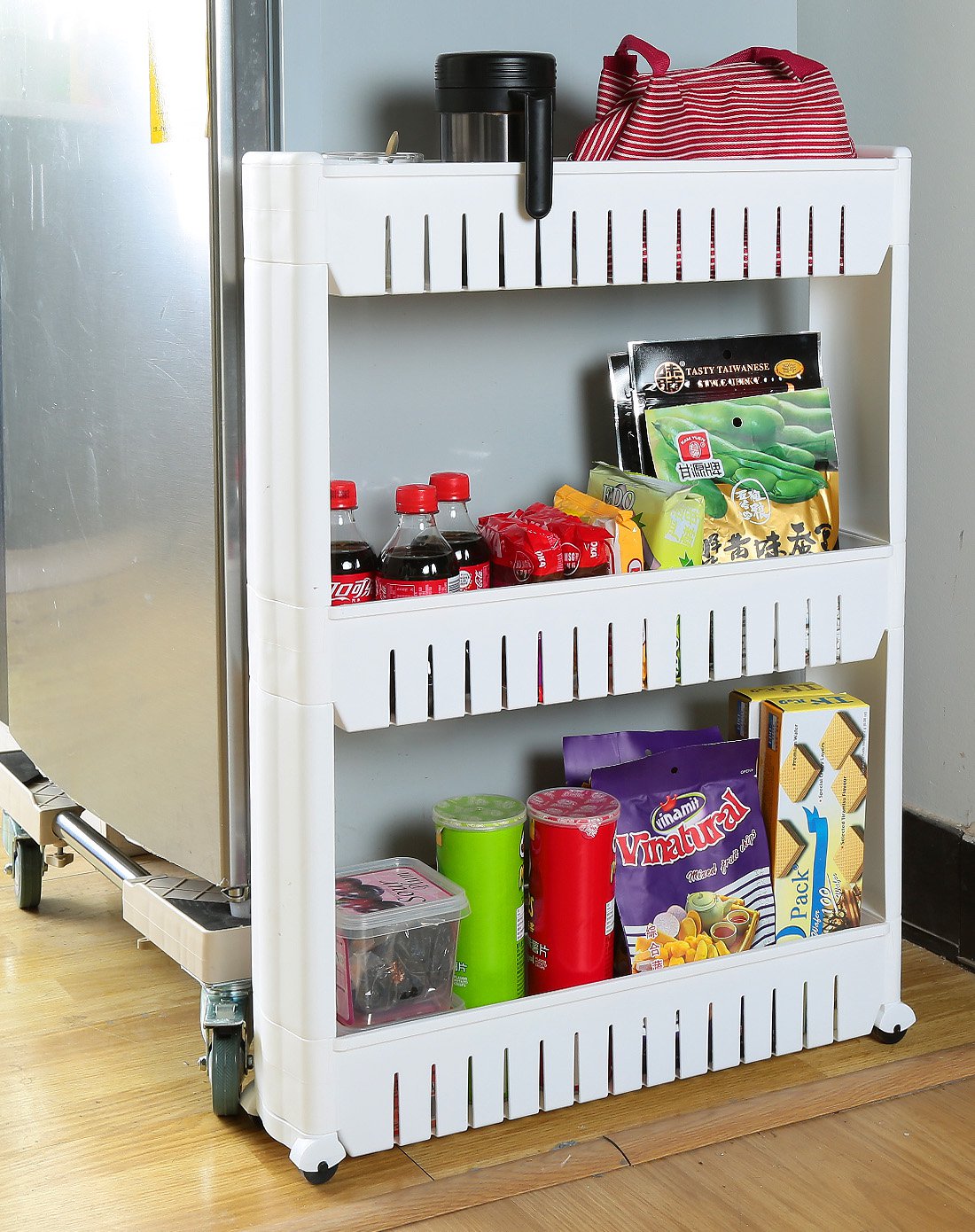 三层移动夹缝架间隙缝隙收纳整理置物架