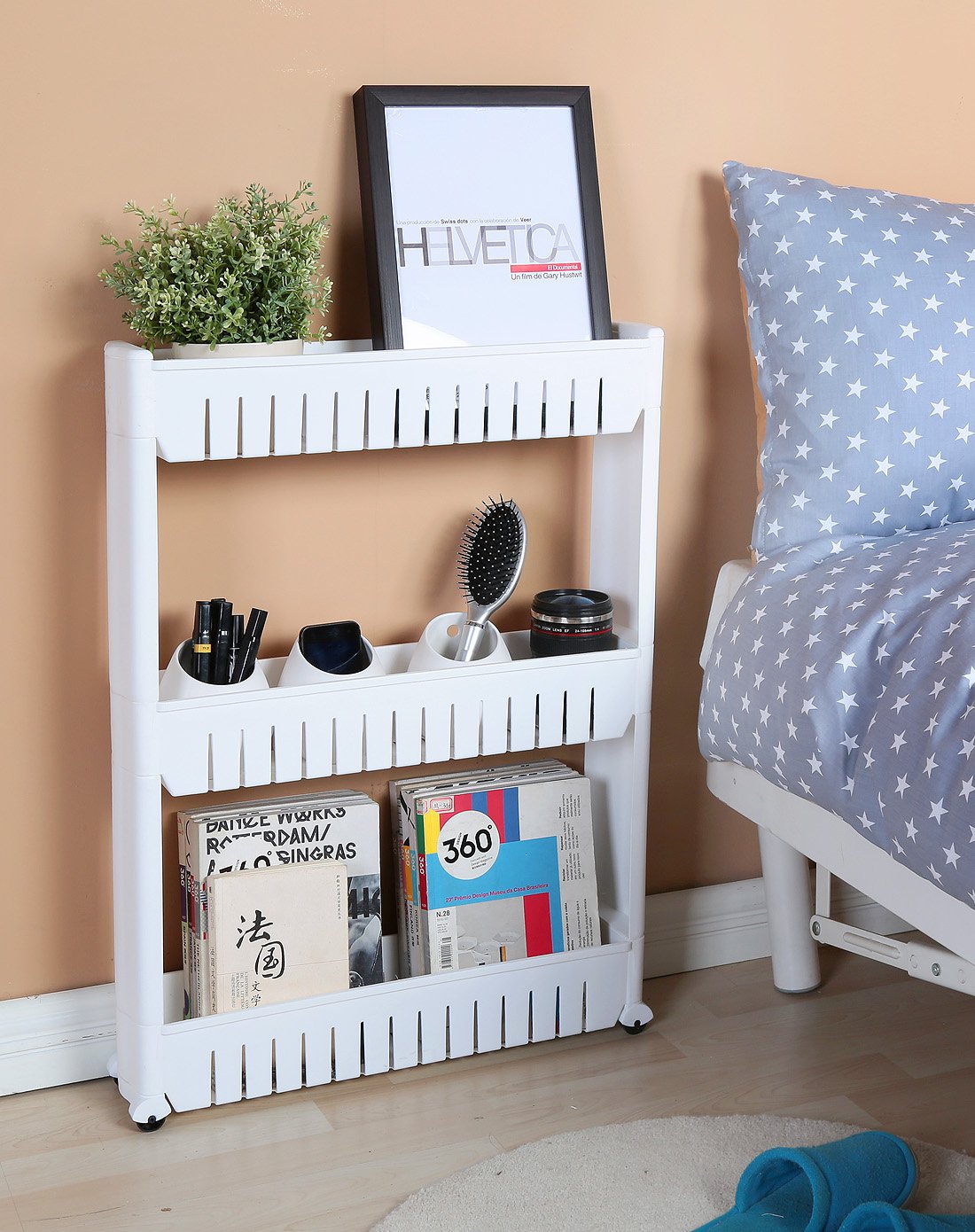 三层移动夹缝架间隙缝隙收纳整理置物架