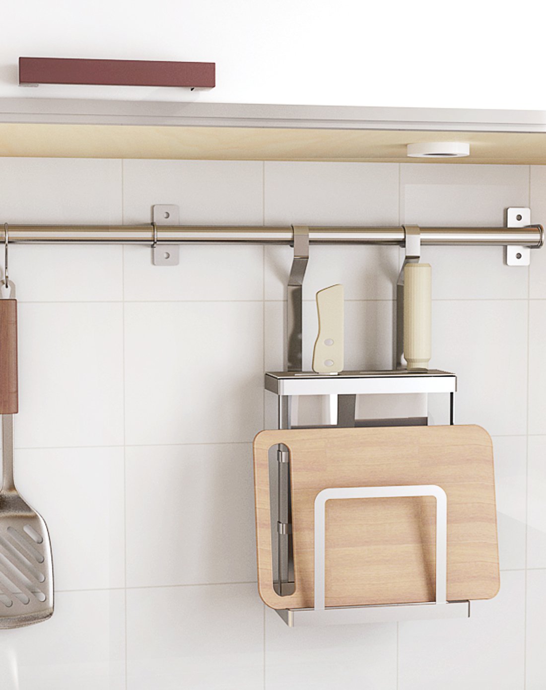 304不锈钢厨房挂杆80cm 6勾