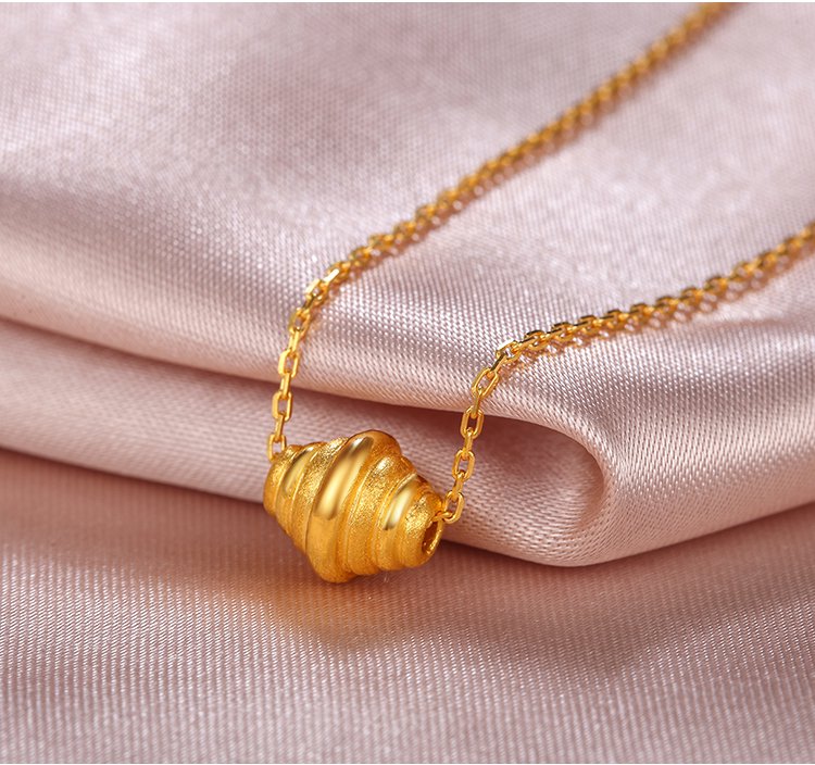 周六福 精品足金螺纹黄金套链(含项链)