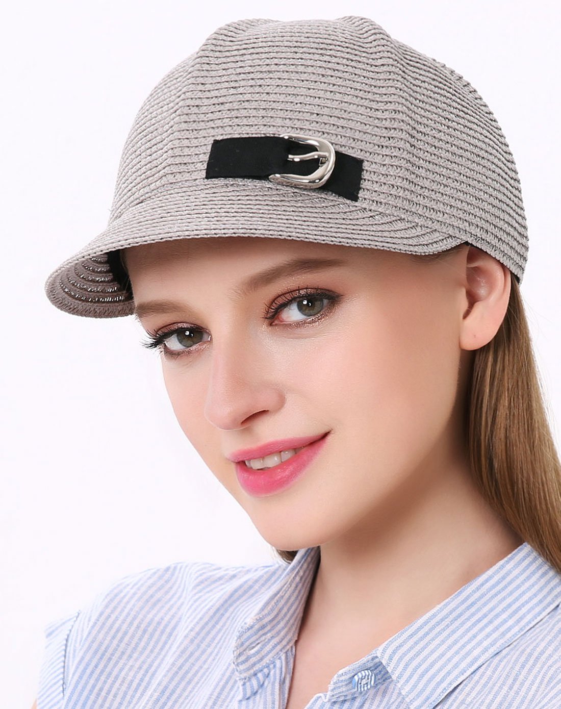 宏达hondar韩潮时尚金属扣鸭舌草女款帽子