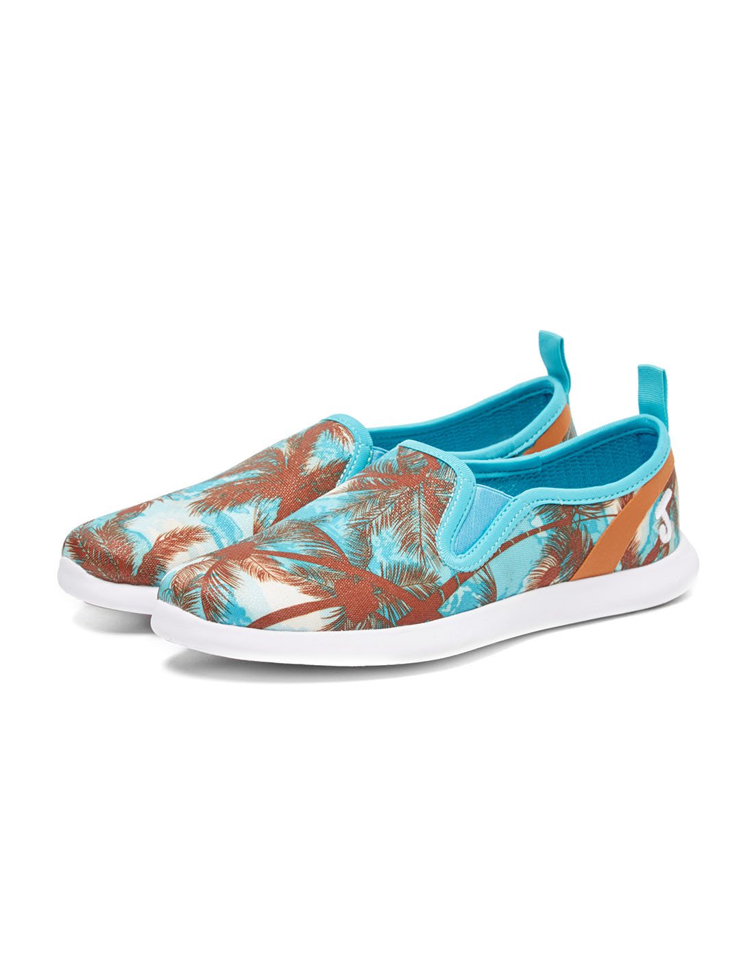 女款织物休闲运动女城市漫步鞋浅蓝花色