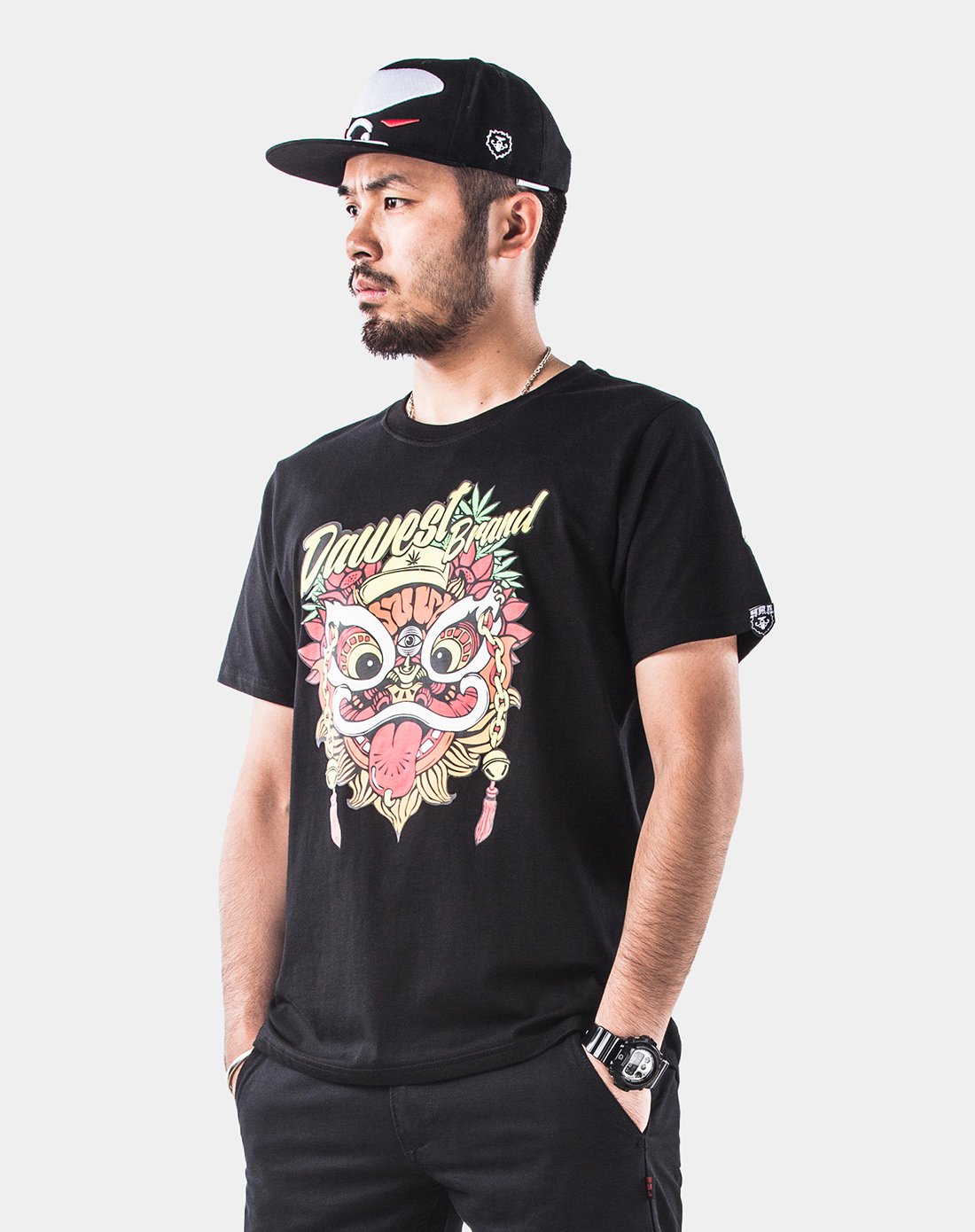 潮牌大码男装狮子头加大短袖t恤