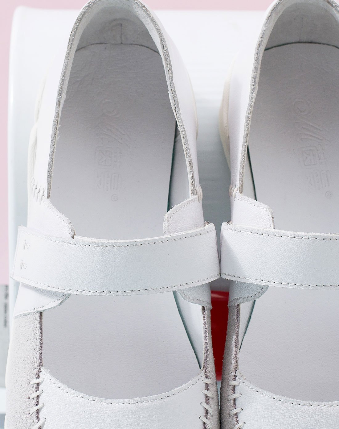 茵曼inman女鞋清仓专场2017新品羊皮轻盈舒适魔术贴休闲鞋中跟浅口单