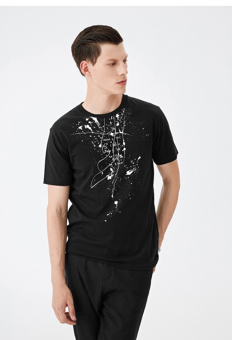 时尚印花短袖t恤