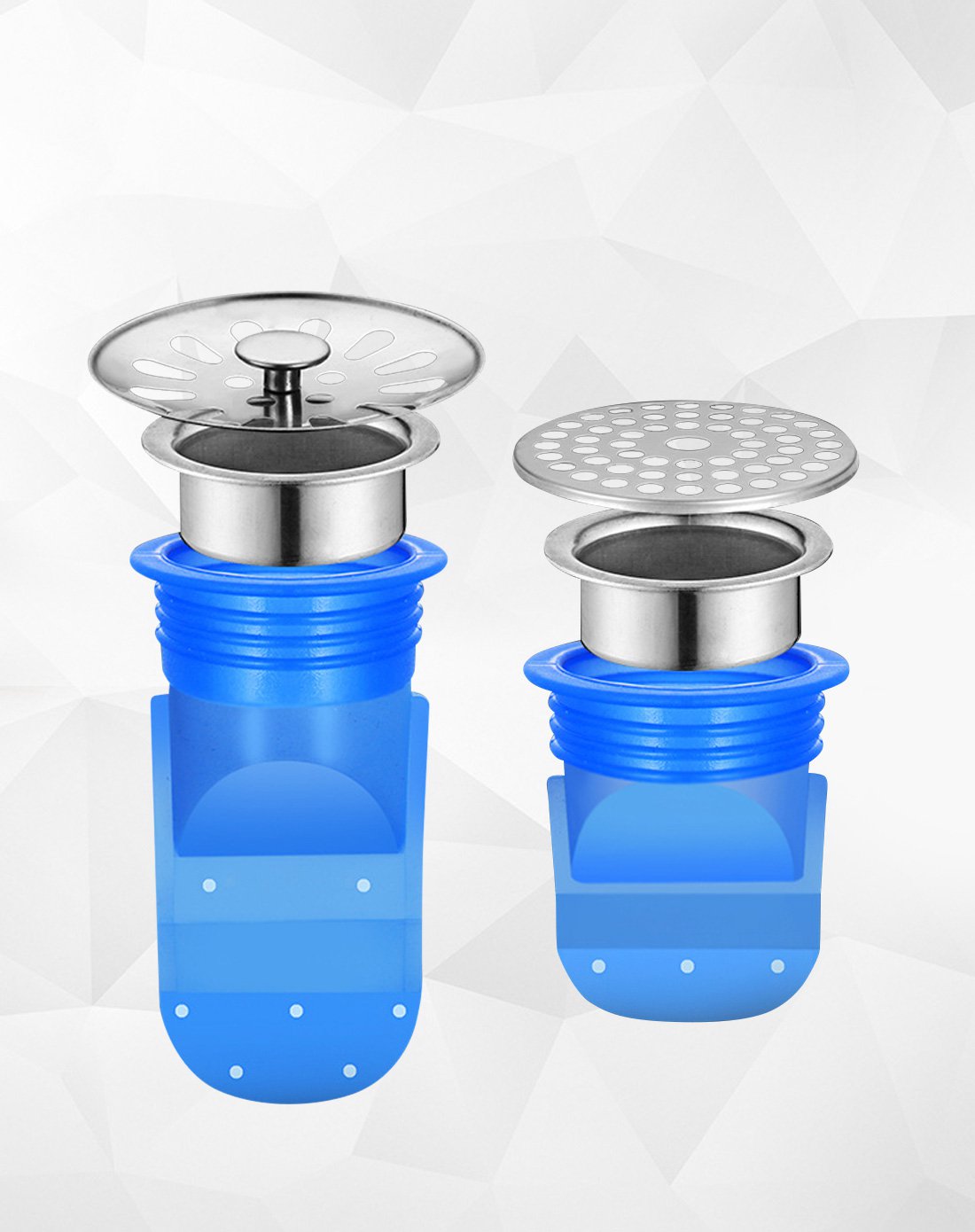 【2个装】带钢圈和过滤网 防虫防臭硅胶地漏芯