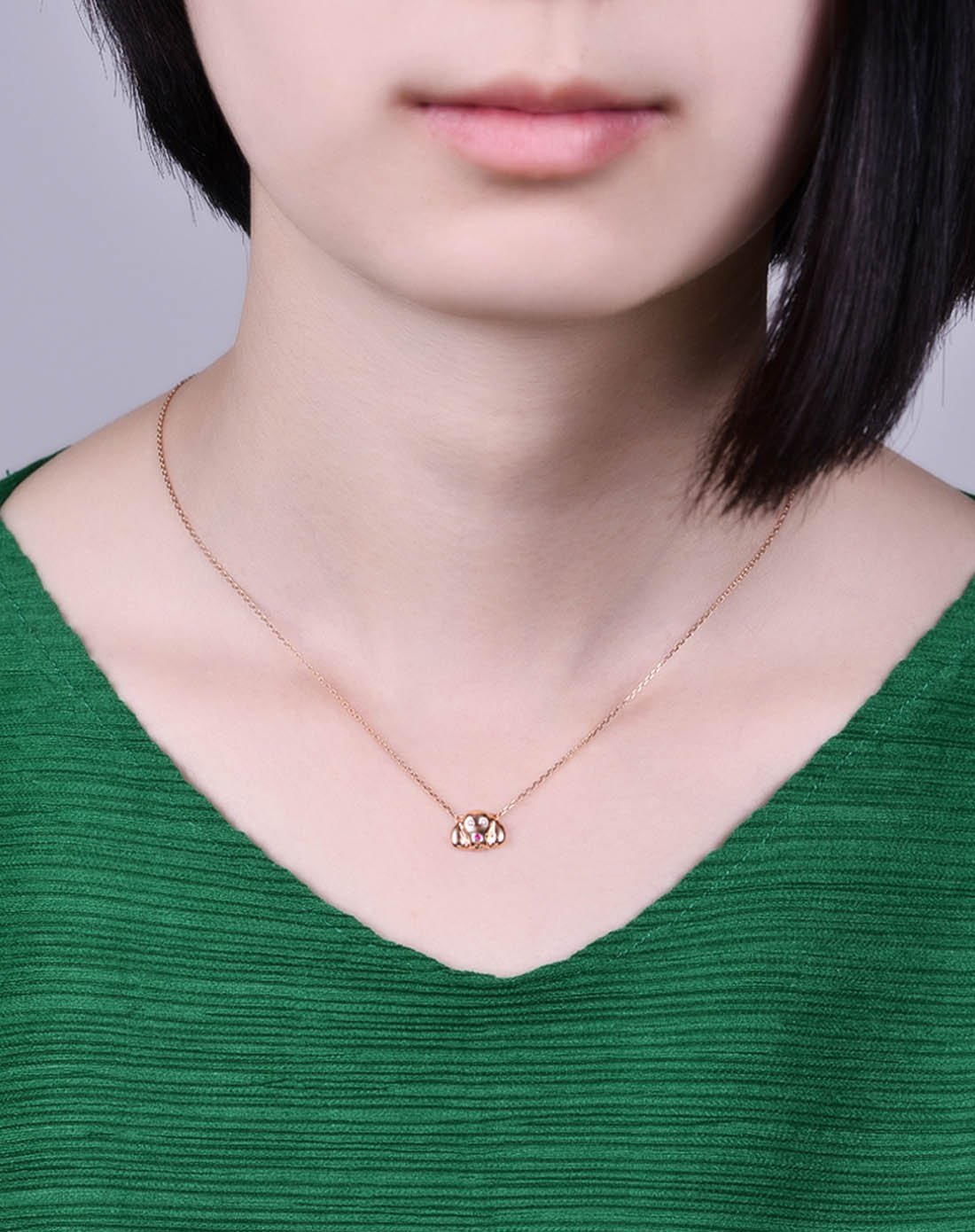 佐卡伊zocai珠宝专场佐卡伊 小七 玫瑰18k金钻石项链d80088t_1_唯品会