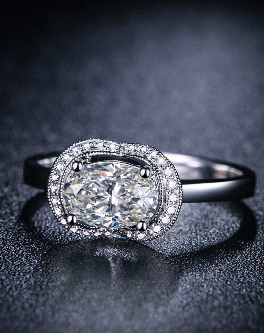 佐卡伊 异形钻 白18k金钻石女戒