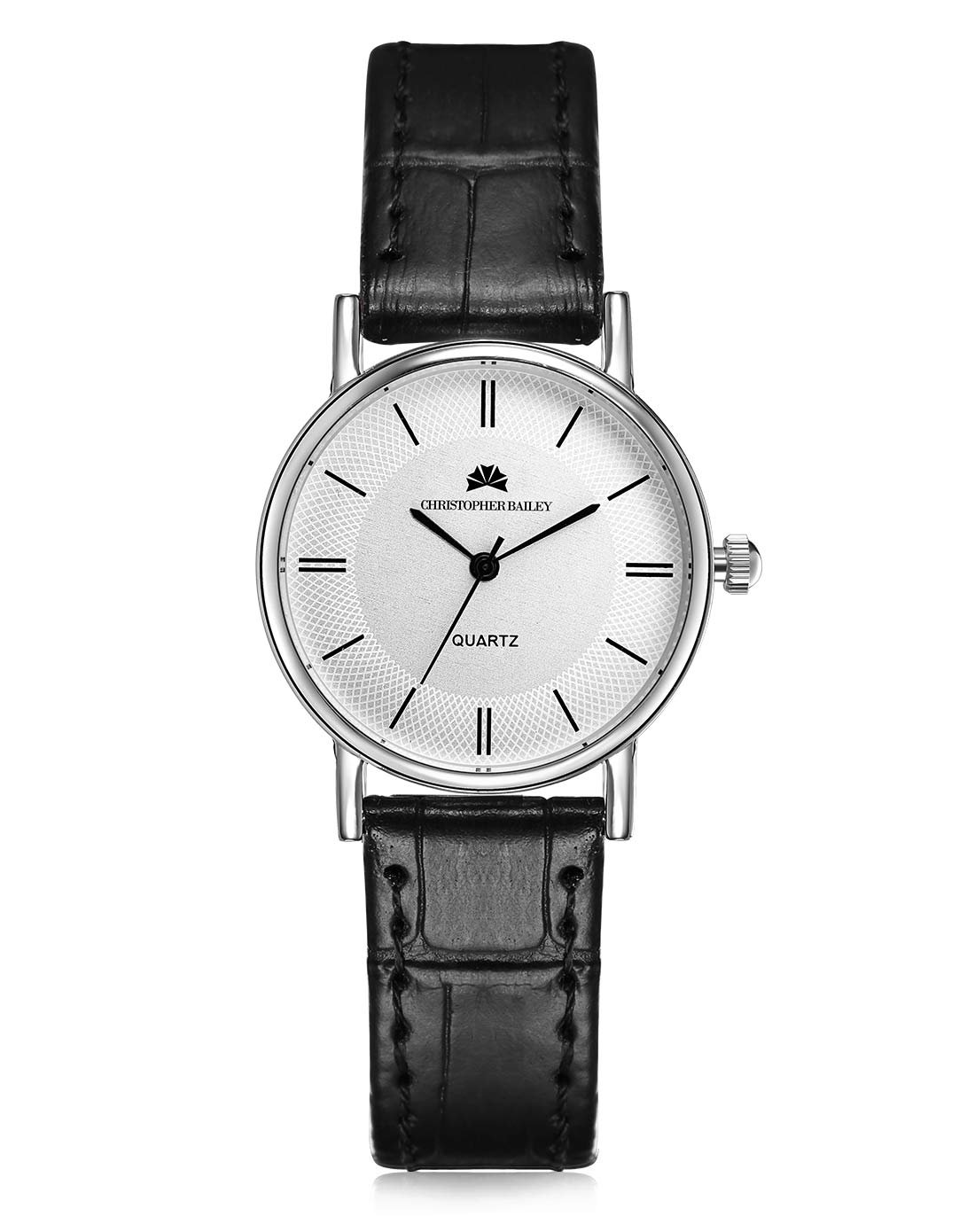 珂芮柏蒂 时尚简约刻度石英女表棕色