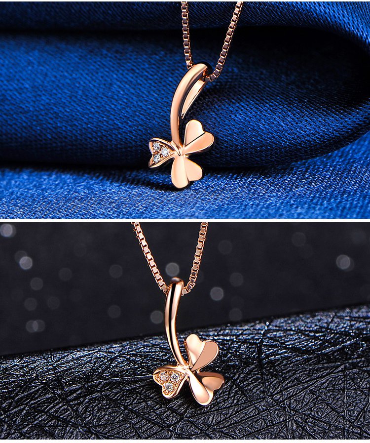 周六福珠宝专场 周六福 玫瑰18k金三叶草吊坠 品牌名称: 周六福 商品